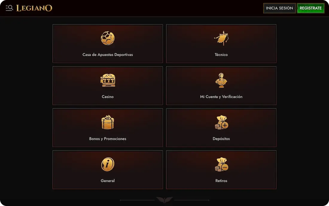 ayuda del casino legiano
