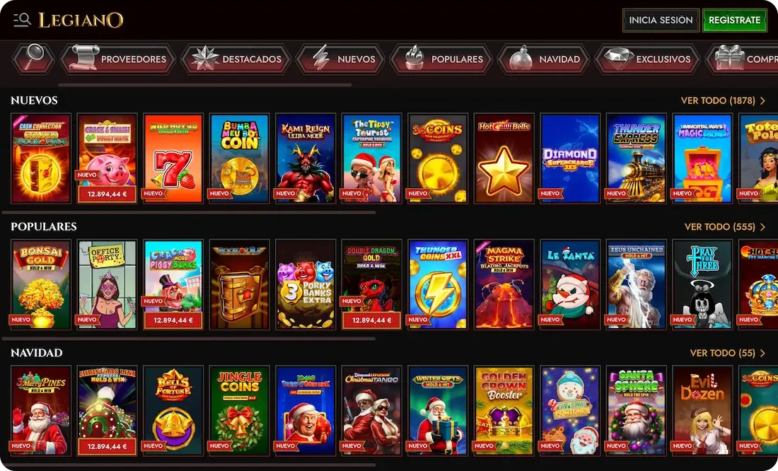 juegos del casino legiano