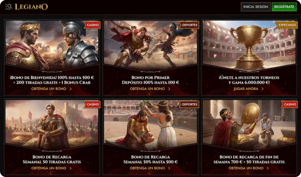 bonos del casino legiano