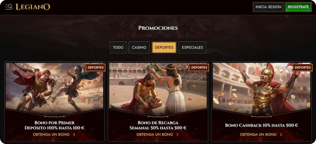 bonos deportivos del casino legiano